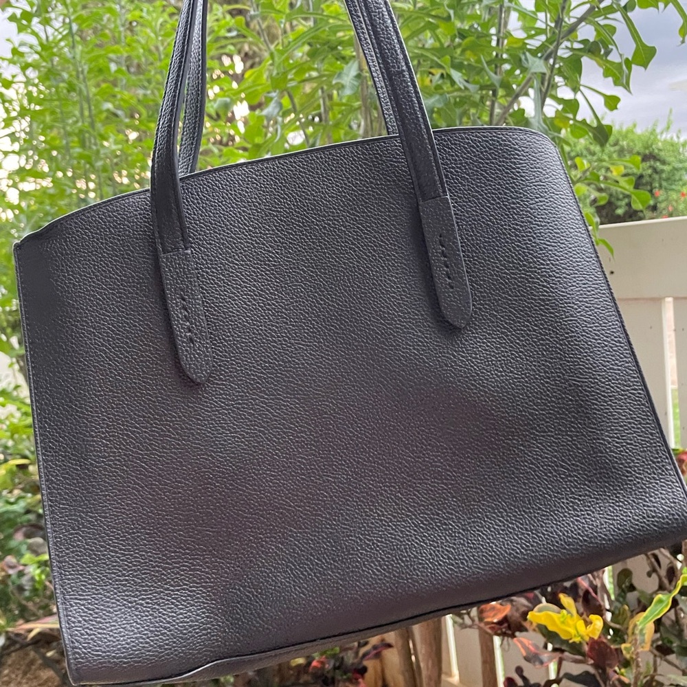 Coach Black Charlie Leather Tote - Picture 4 of 7